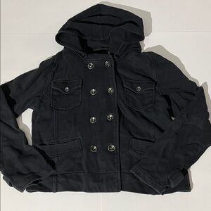 American Rag 100% cotton moto jacket coat shacket cropped sz medium winter fall